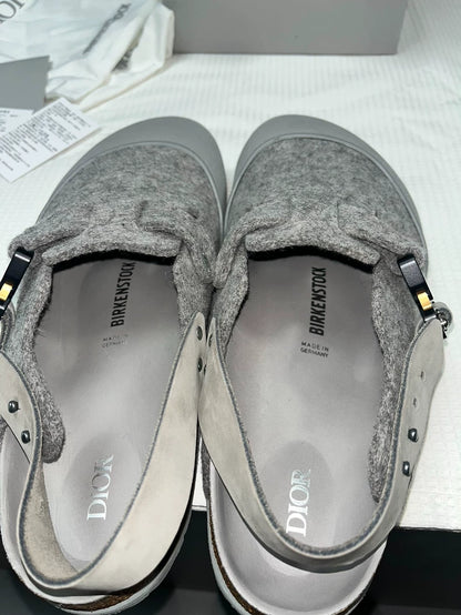 Dior Birkenstock Tokio Mules in Grey