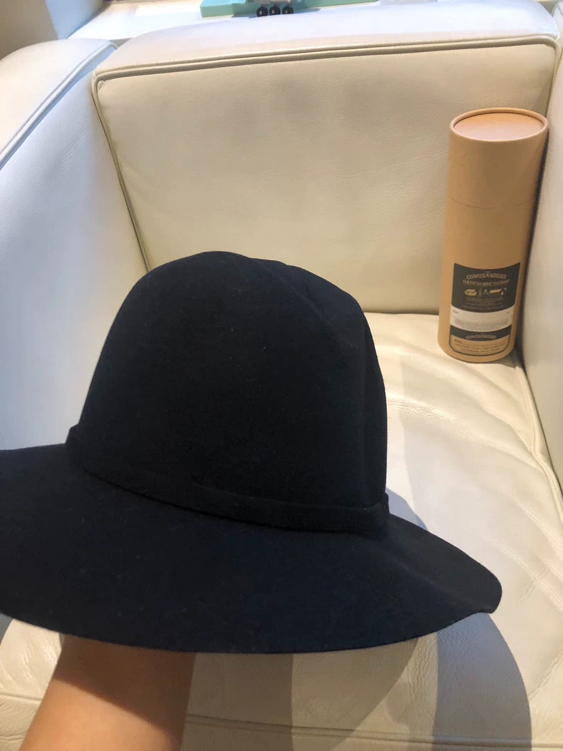 Black Felt Dress Hat for Men