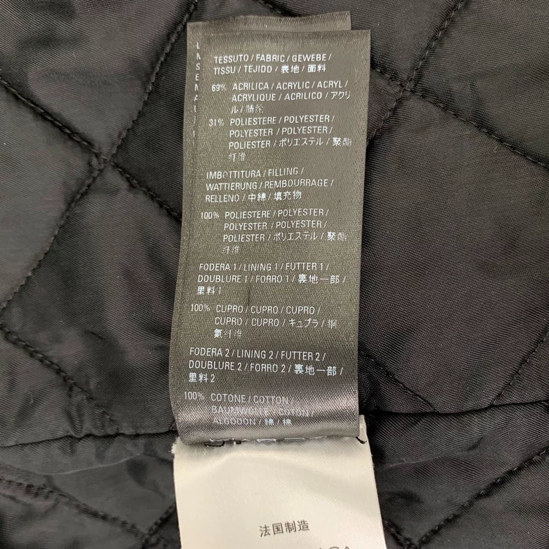 Balenciaga Logo Plush Coat in Black