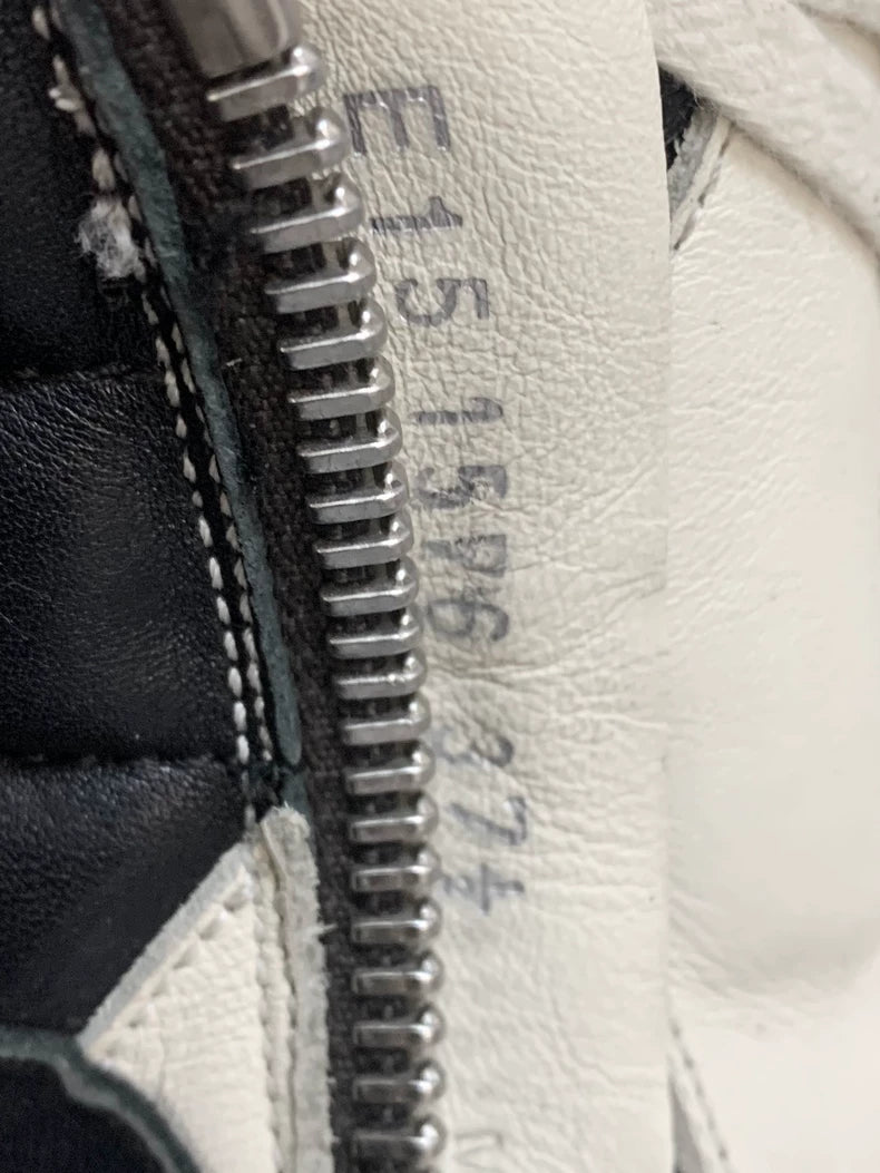 Rick Owens White Black Geobasket Sneakers-yf