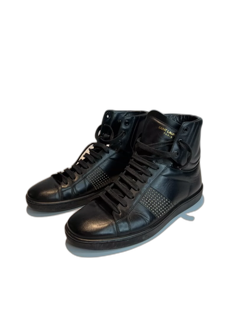 Black High-Top Sneakers by Saint Laurent