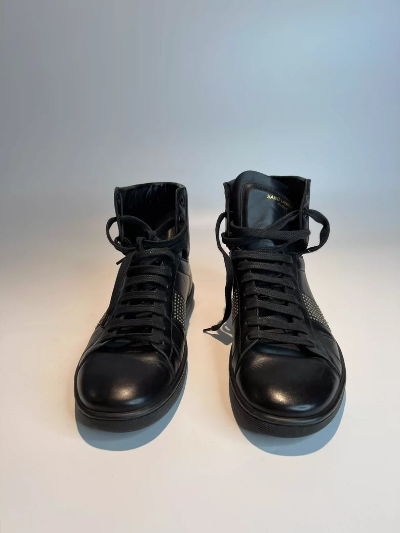Black High-Top Sneakers by Saint Laurent