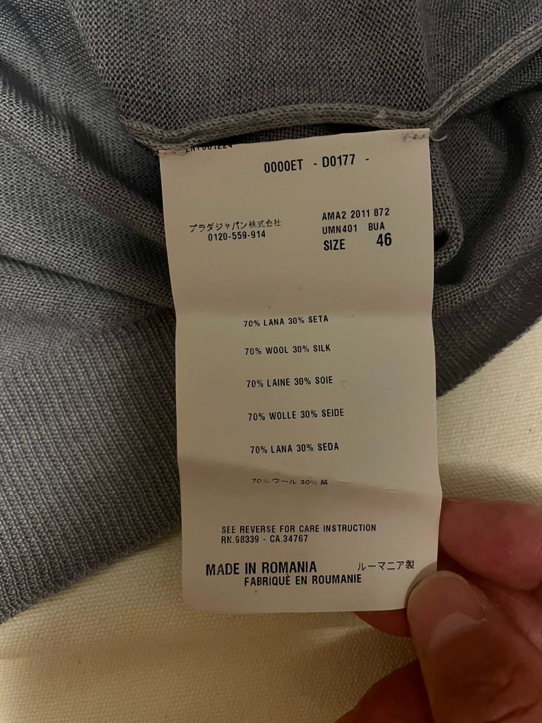 Prada Wool Silk Blend Knitted Sweater