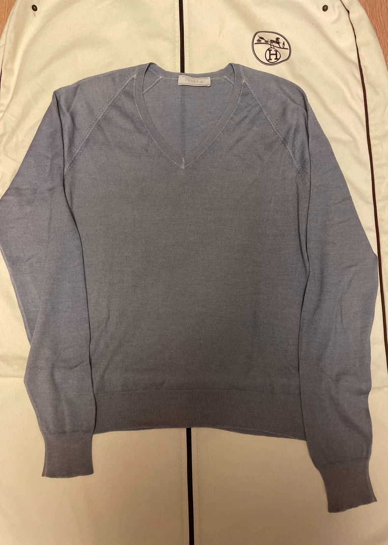 Prada Wool Silk Blend Knitted Sweater