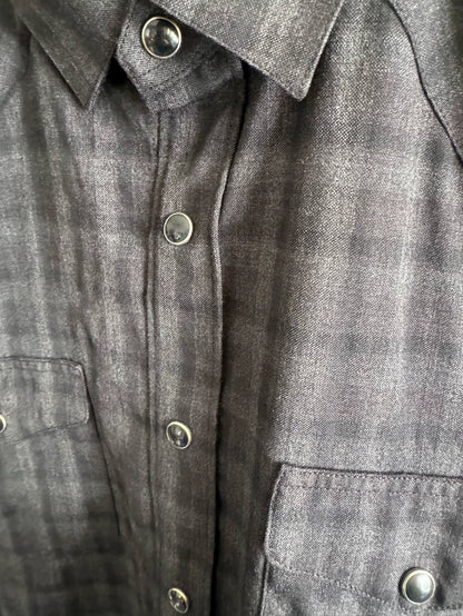 Saint Laurent Black Checkered Long Sleeve Shirt