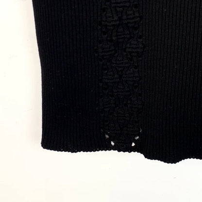 Chanel Black Lace Short Sleeve T-Shirt