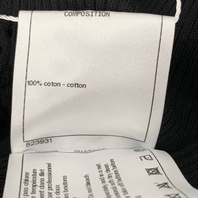 Chanel Black Lace Short Sleeve T-Shirt