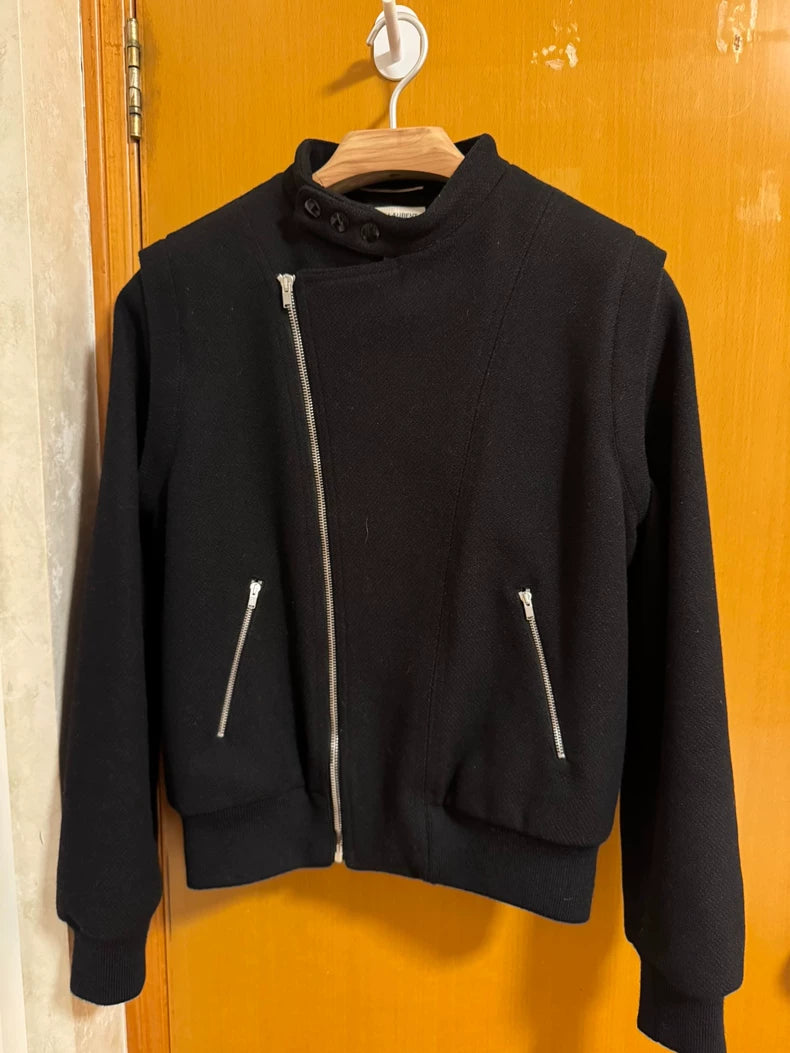 Saint Laurent Wool Biker Jacket