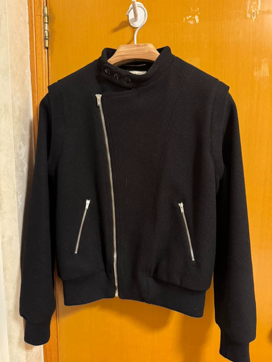 Saint Laurent Wool Biker Jacket