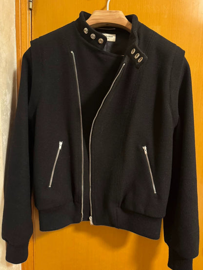 Saint Laurent Wool Biker Jacket