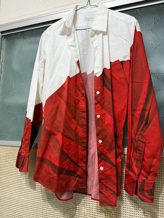 DVN Red Button-Up Shirt Size 38