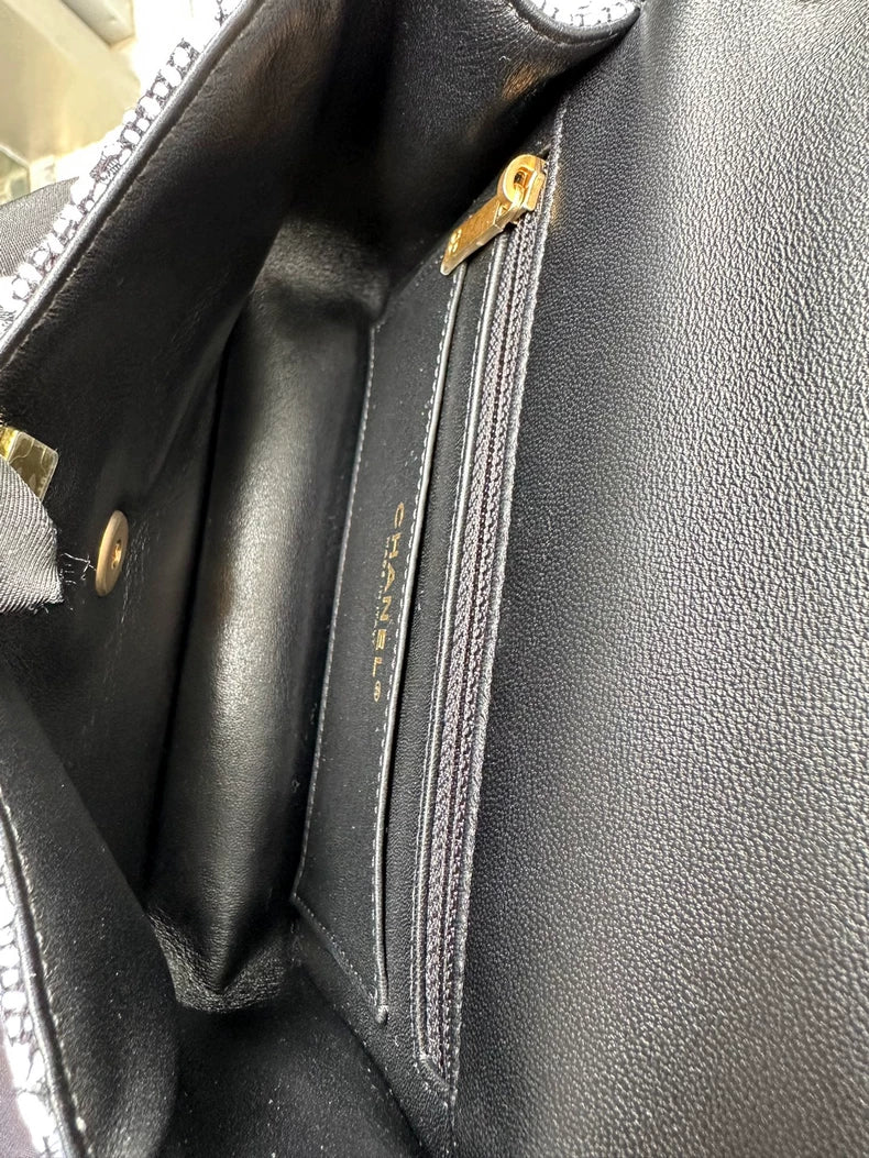 Chanel Black and White Shoulder Bag