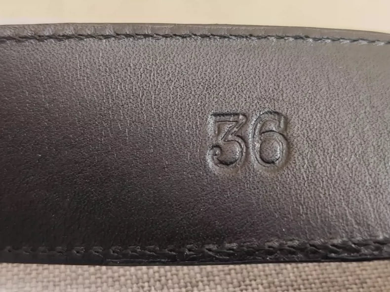 Chrome Hearts Black Leather Belt with Silver Buckle