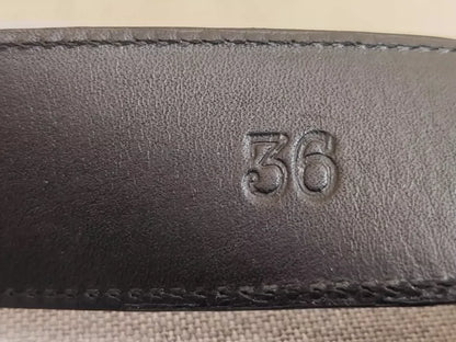 Chrome Hearts Black Leather Belt with Silver Buckle