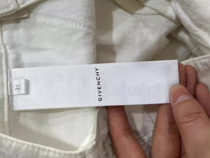 Givenchy White Distressed Denim Pants