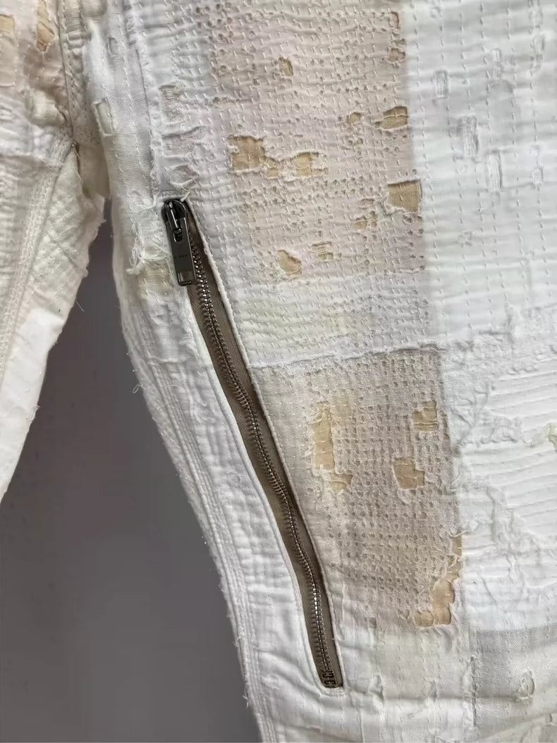 Givenchy White Distressed Denim Pants