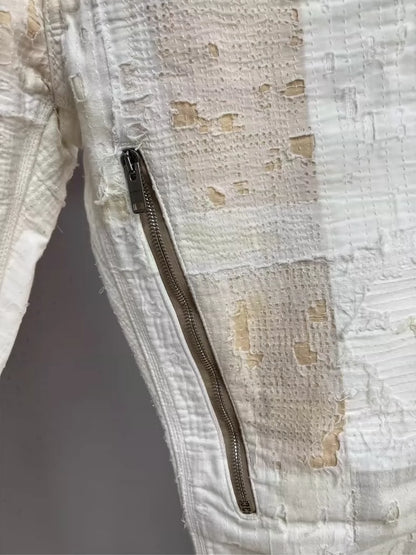 Givenchy White Distressed Denim Pants