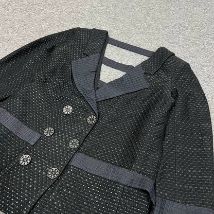 Chanel Black Tweed Double-Breasted Jacket