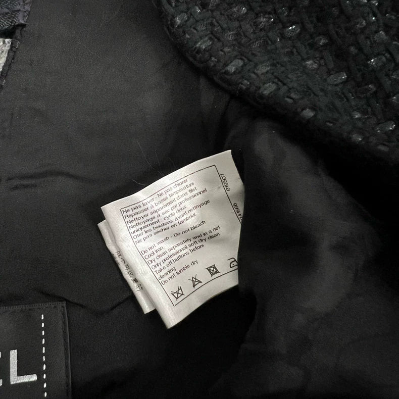 Chanel Black Tweed Double-Breasted Jacket