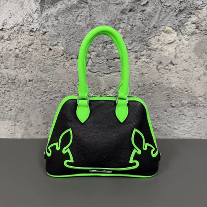 Chrome Hearts Black Green Shell Bag