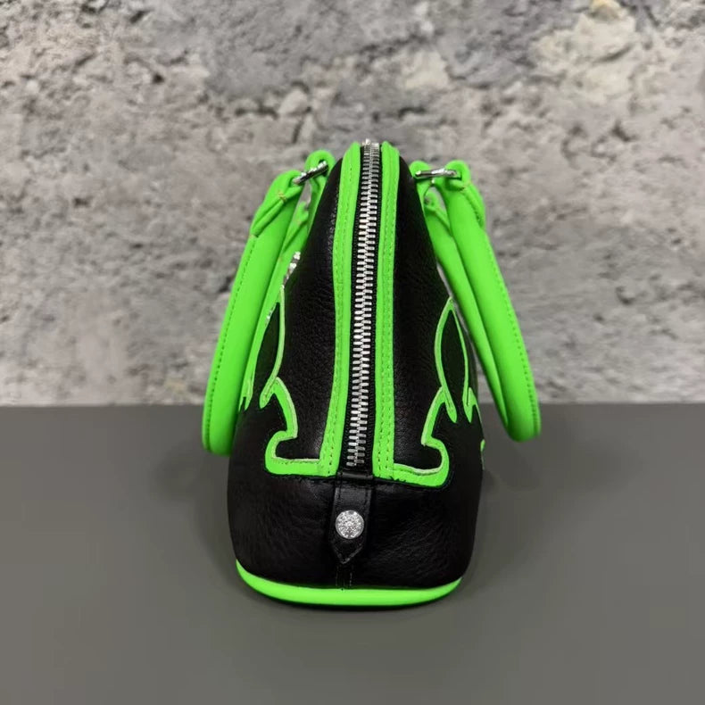 Chrome Hearts Black Green Shell Bag