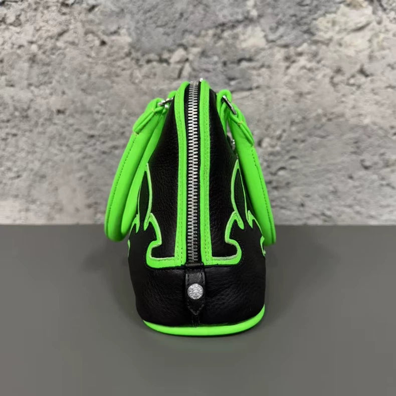 Chrome Hearts Black Green Shell Bag