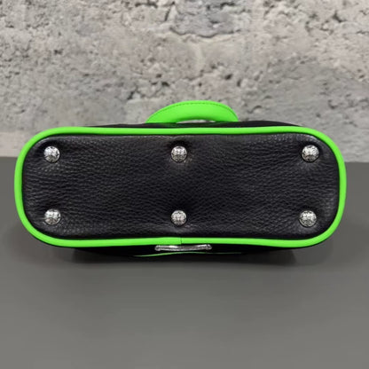 Chrome Hearts Black Green Shell Bag