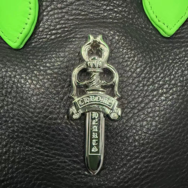 Chrome Hearts Black Green Shell Bag