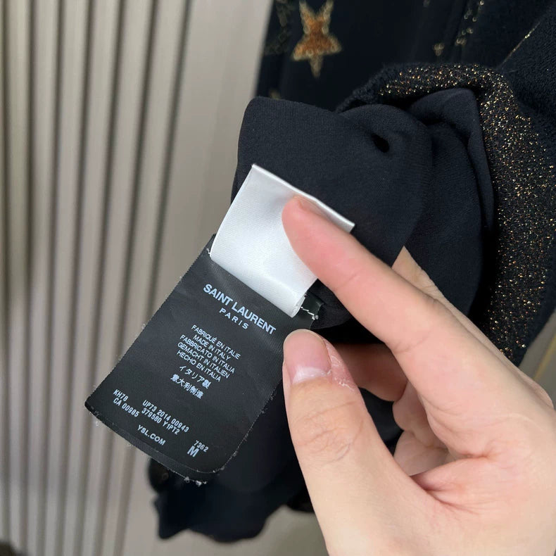 Saint Laurent Knit Cardigan with Star Design