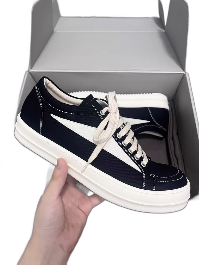 Rick Owens Low Top Canvas Panel Sneakers-yf