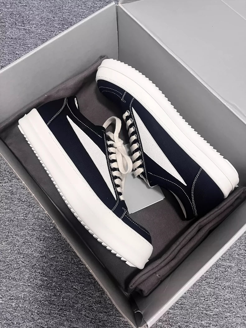 Rick Owens Low Top Canvas Panel Sneakers-yf