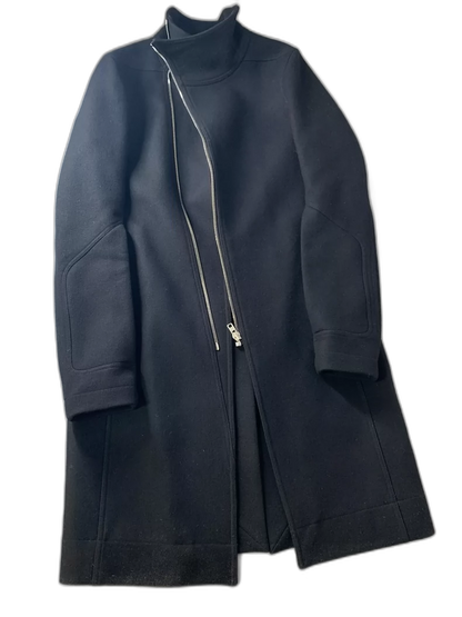 Rick Owens Long Wool Zip Coat