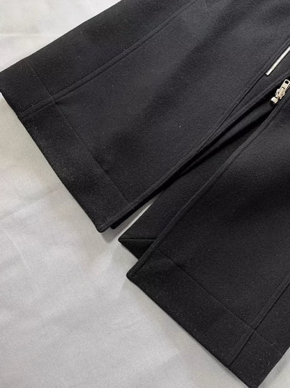 Rick Owens Long Wool Zip Coat