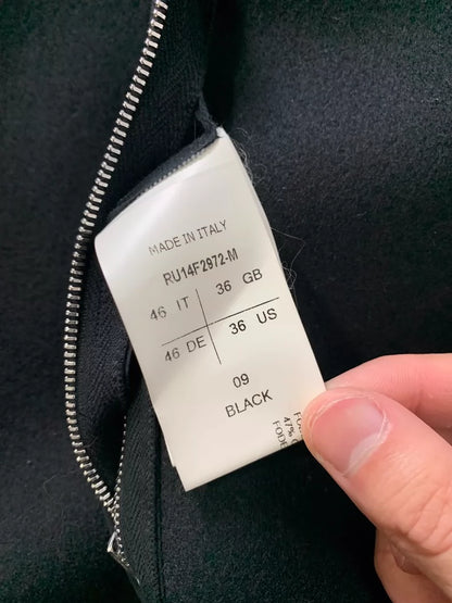 Rick Owens Long Wool Zip Coat