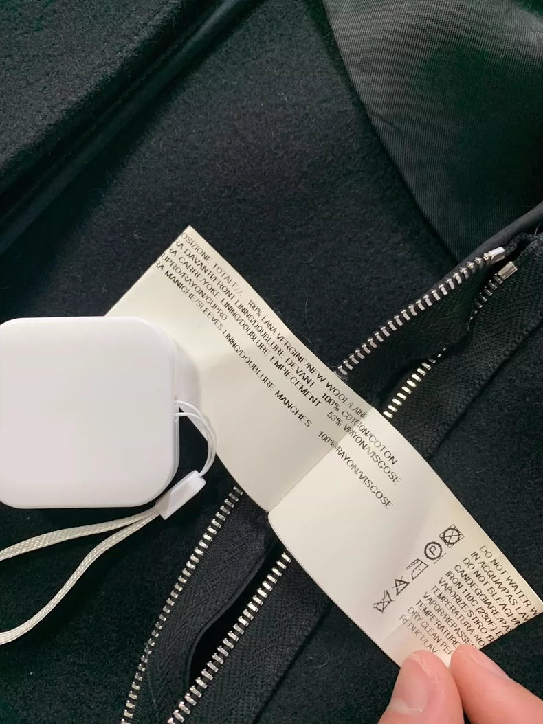 Rick Owens Long Wool Zip Coat