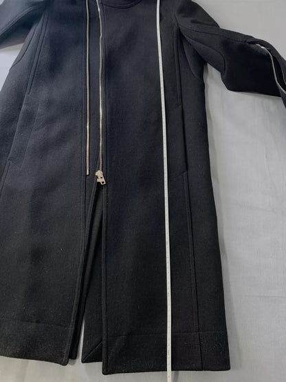Rick Owens Long Wool Zip Coat