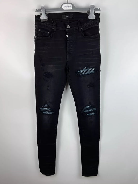 Blue Paisley Amiri Denim Jeans