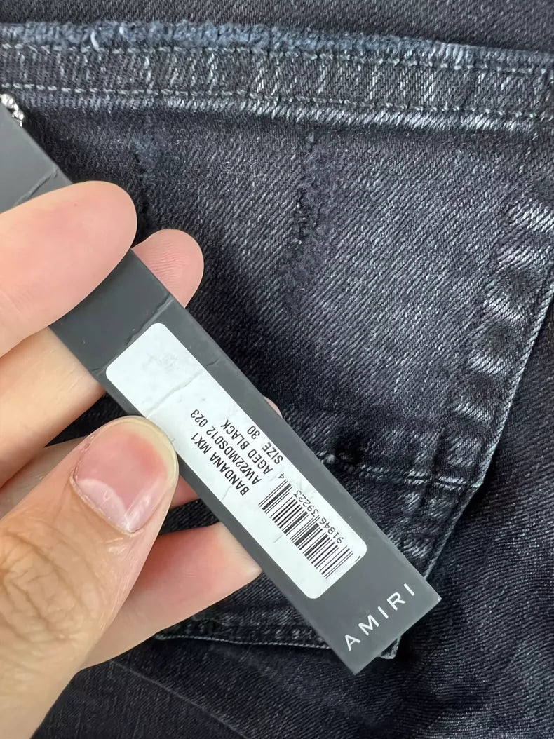 Blue Paisley Amiri Denim Jeans