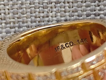 14k Gold Diamond Champion Ring