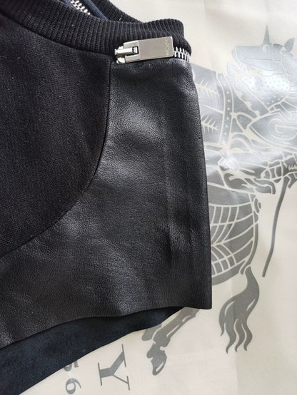 Saint Laurent Paris Wool Leather Sleeveless Vest