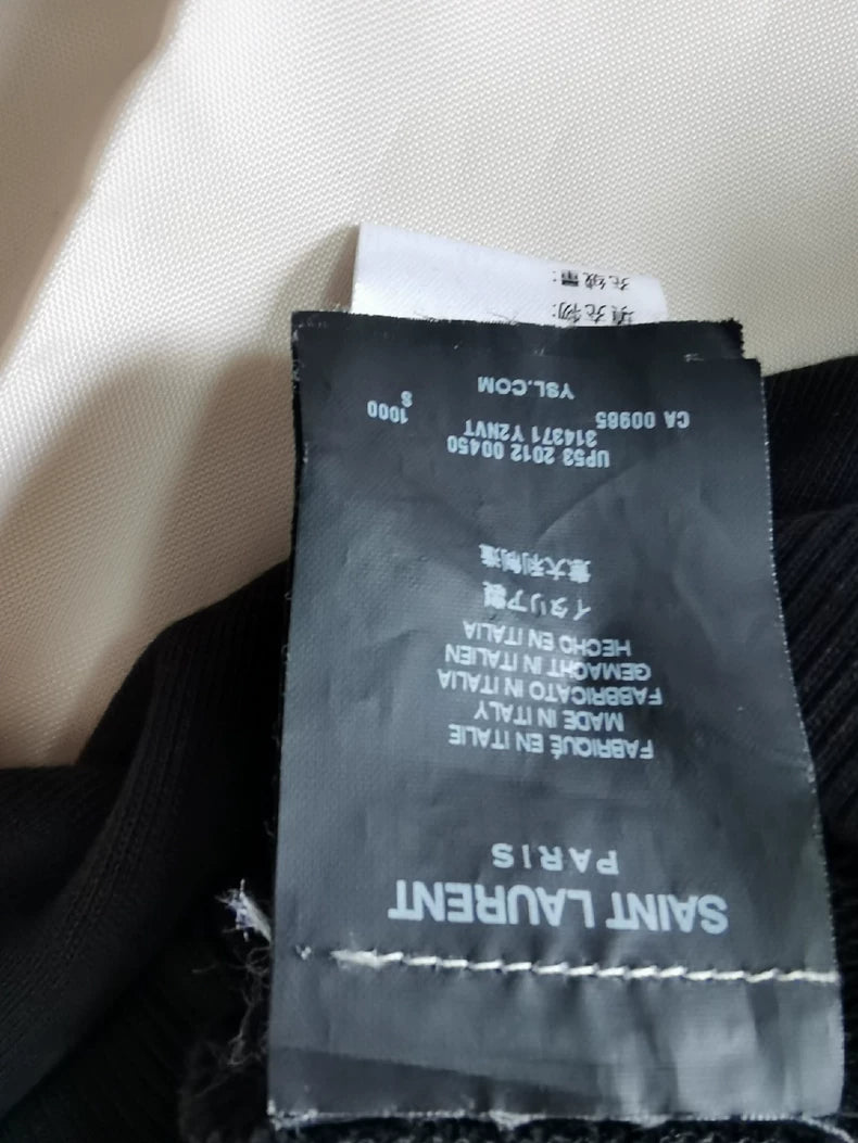 Saint Laurent Paris Wool Leather Sleeveless Vest