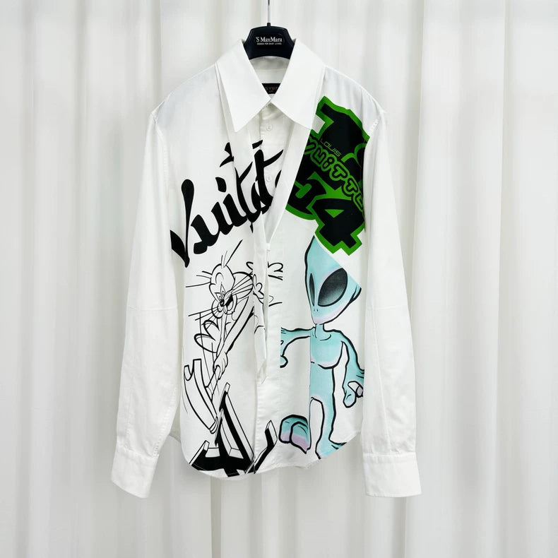 Louis Vuitton Alien Print Button Up Shirt-yf