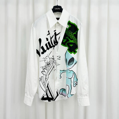 Louis Vuitton Alien Print Button Up Shirt-yf
