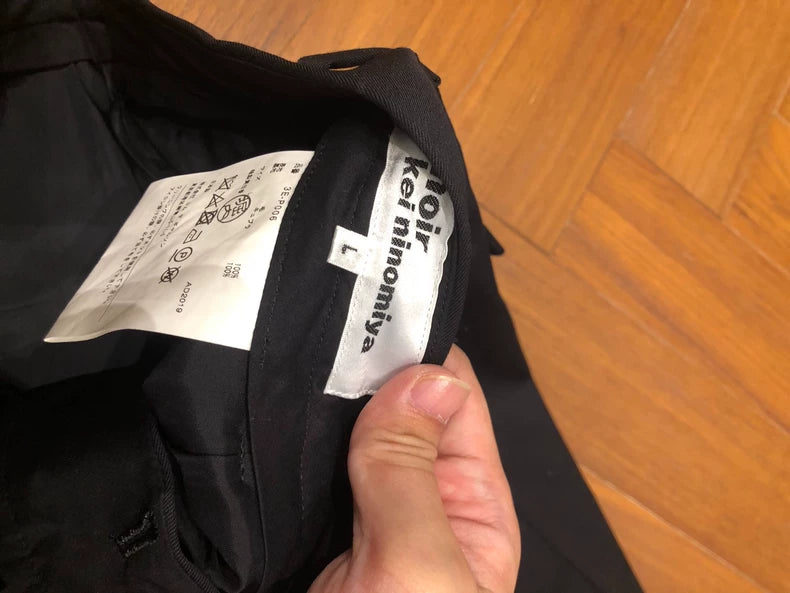 Comme Des Garçons Black Wool Pants