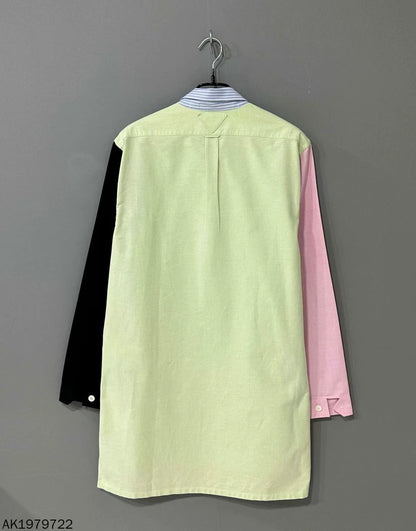 Color Block Long Sleeve Shirt by Prada