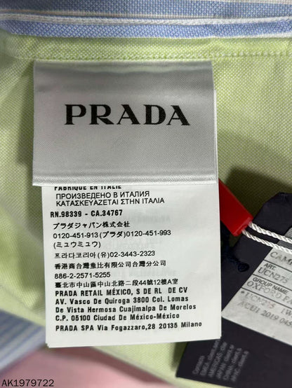 Color Block Long Sleeve Shirt by Prada