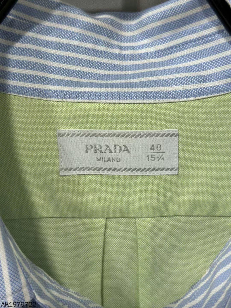 Color Block Long Sleeve Shirt by Prada