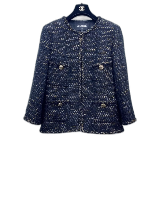 Chanel Black and Gold Loose Jacket