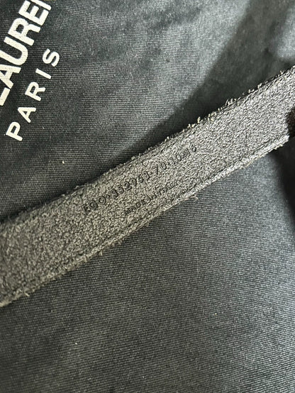 Saint Laurent Black Decorative Leather Belt