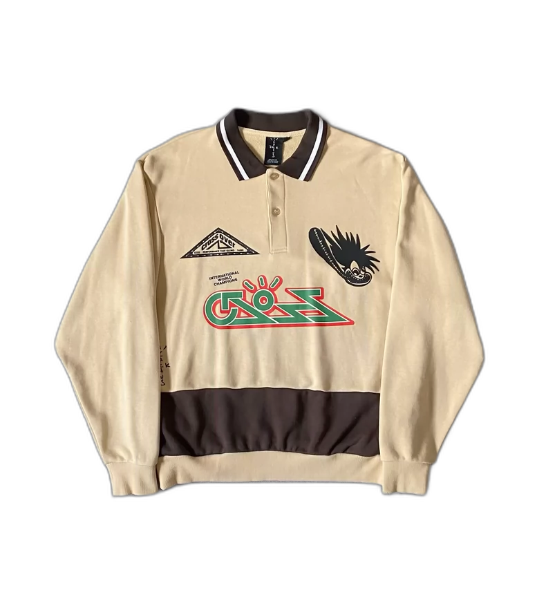 Cactus Jack Long Sleeve Polo T-shirt-zp